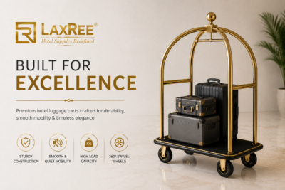 hotel luggage trolley stainless steel LRLT 401 B2B India LaxRee